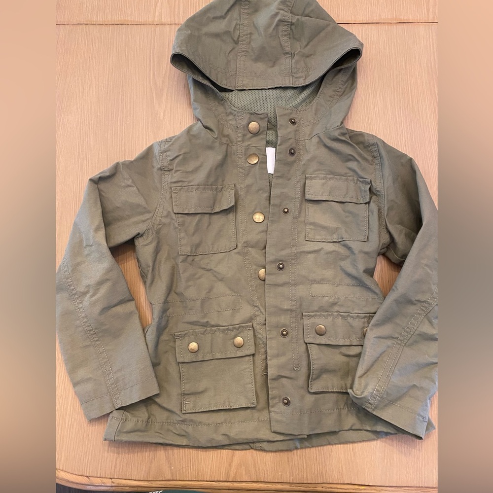 Girls Old Navy water resistant hooded jacket, size small